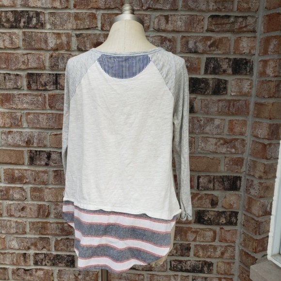 Anthro Little Yellow Button Long Sleeve Top M - Picture 2 of 6